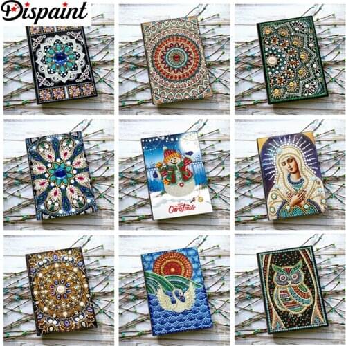 Dispaint A5 Notebooks 5D DIY Diamond Painting Special Shape Diary Book Diamond Embroidery Cross Stitch Rhinestones Decor Gift