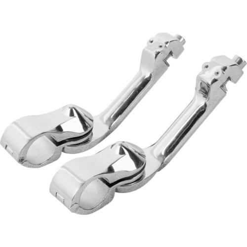 Long Angled Adjustable Highway Peg Mount Kit Foot Pegs For Haley Honda Yamaha