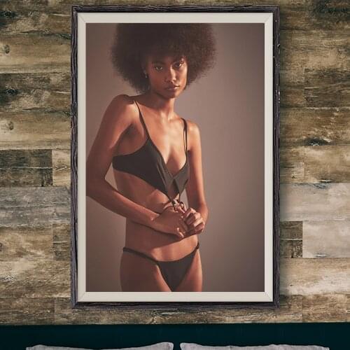 E053 Ange-Marie Moutambou Sexy Model Movie Star Wall Silk Cloth Poster Art Home Decoration Gift