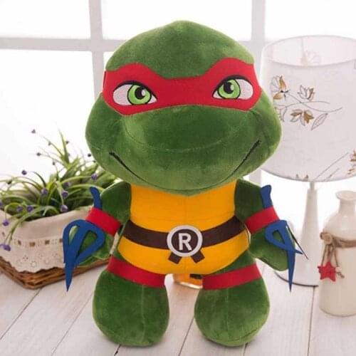 25cm/35cm Teenage Mutant Ninja Turtles Catch Machine Doll Q Version Mutant Mutant Ninja Turtles Doll Big Eyed Turtle Plush Toy