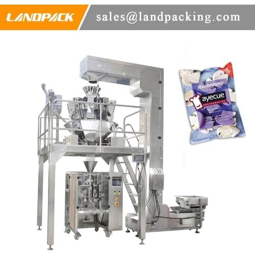 Quality Manufacturer Mushroom Automatic Vertical Form Fill Seal Machine Whit Multi Head Linear Weigher Precision Weighing