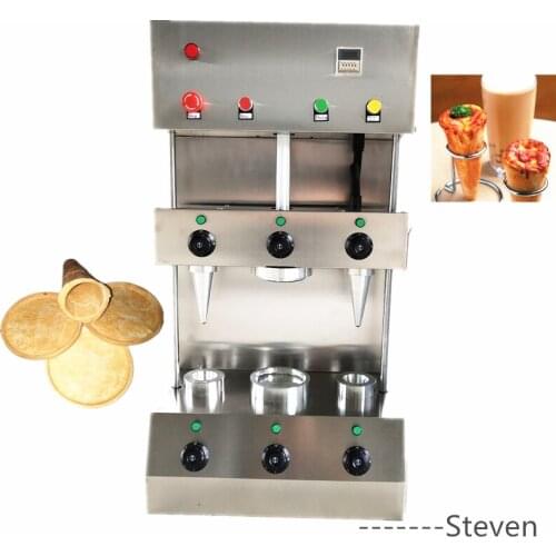 Commercial standred 3 moulds sweet cones pizza equipment hand cone pizza making machine pizza cone machine