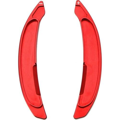 Red Aluminum Alloy Steering Wheel Paddle Shifter Extension for Mitsubishi Lancer Evo X 2008-2016