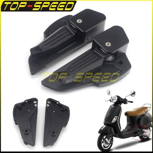 Motorcycle Adjustable Rear Passenger CNC Aluminum Floorboards Footrests Foot Pedal For Vespa Prima 125 150 SPRINT Primavera