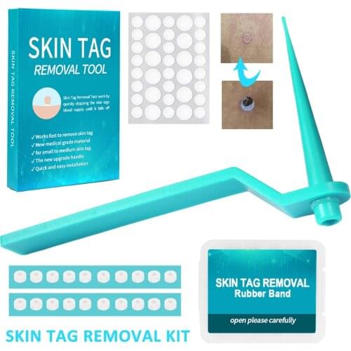Skin Tag Removal Kit with Repair Patches Face Care Mole Wart Remover Device Safe and Painless for Face Neck Finger and Body