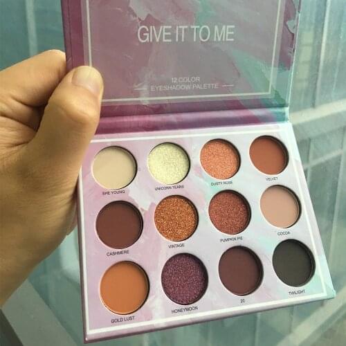 12 Color Eyeshadow Pallete Glitter Eye Shadow Matte Nude Pigment Long Lasting Easy To Color Eyeshadow Eye Beauty Make Up Palette