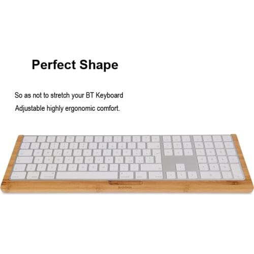 Laptop Keyboard Stand Pad for Apple Luxury Bamboo Keyboard Tray Dock Stand Holder for iMac Computer