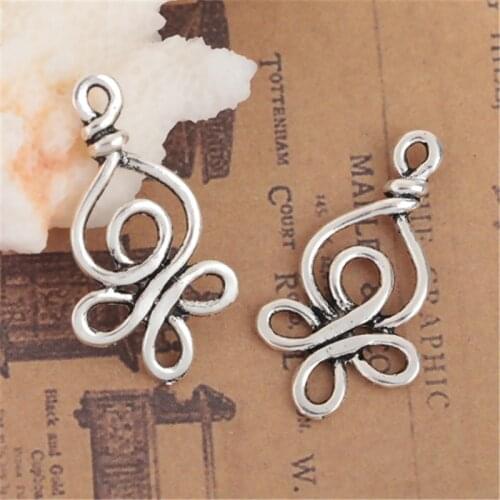 DoreenBeads Hot Pendant Zinc Based Alloy Pendant Knot Silver Color Jewelry DIY Findings Components Handmade Accessories, 4 PCs