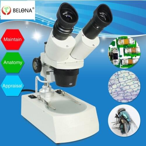 Top Quality 20-40X Industrial Binocular Stereo Microscope with Light for PCB Repairing Soldering Phone Repair Up and down LED 17