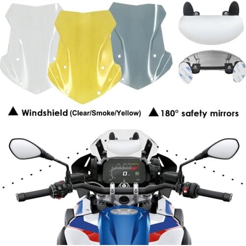 Windscreen For BMW R1250GS R1200GS Adventure 2013-2021 R 1200 1250 GS Windshield Deflector Protector Wide Lens Rearview Mirrors