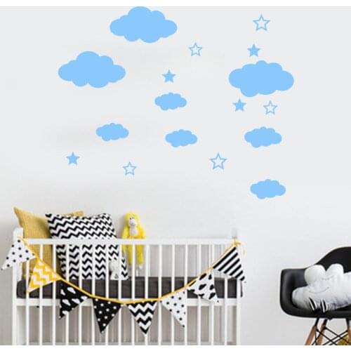 Wall Sticker Diy Clouds Wall Decals Childrens Room Home Decoration Art Wall Sticker Removable For Kids Rooms Art Background