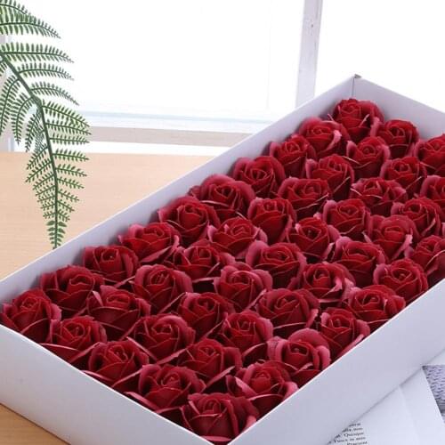 Luxurious high-end 50Pcs 3-layer Simulated Rose Scented Soap Flower Birthday Valentine Gift for Girlfriend Artificial Flowers