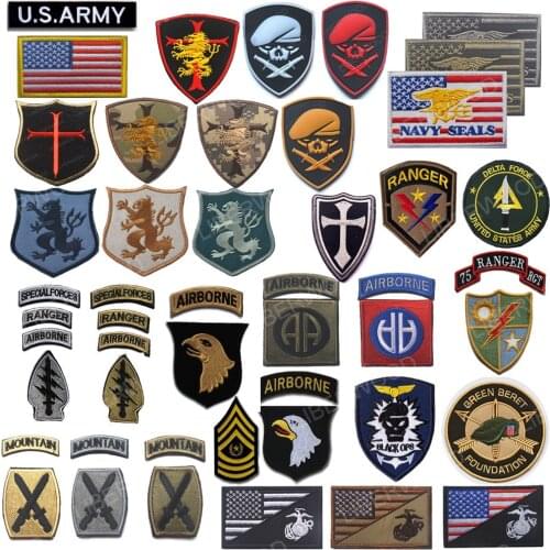 Special Force Operations Embroidered Tactical Patch Black Ops Delta Navy Seals Devgru Hook Loop Emblem DIY Patches for Clothing