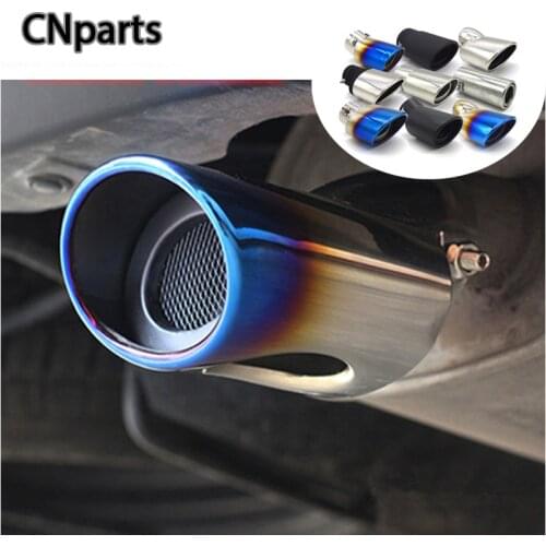 Auto Parts Universal Automobiles Exhaust Muffler Stainless Steel Pipe Chrome Trim Modified Car Rear Tail Throat Liner