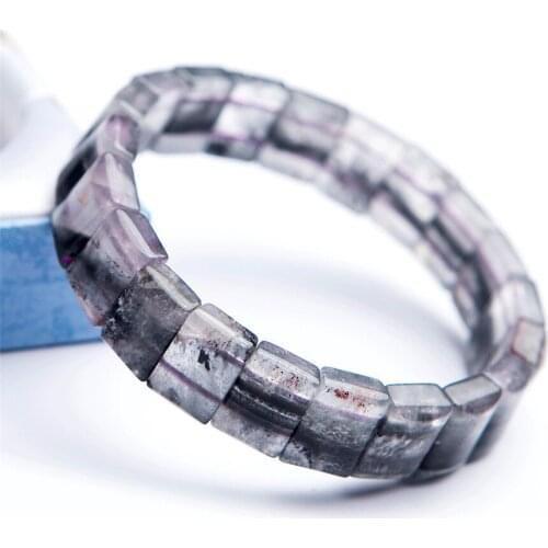 Natural Auralite 23 Canada Beads Healing Woman Bracelet 14x6mm AAA