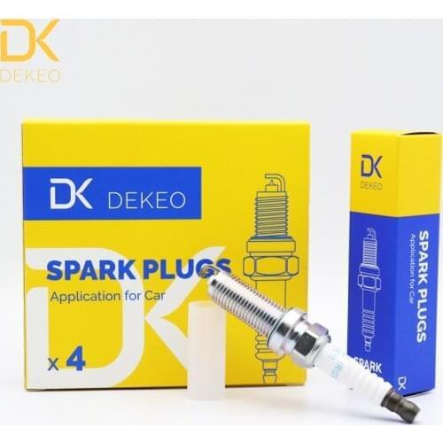 DEKEO For NISSAN CUBE JUKE QASHQAI I +2 ROGUE T32 SENTRA VII TEANA III TIIDA TIIDA X-TRAIL T32 Spark Plug Iridium FXE20HE11 4PCS