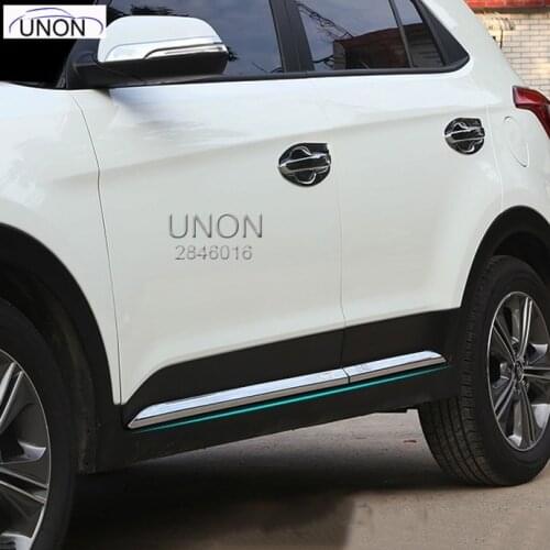 For Hyundai ix25 creta Car Door Body decoration Strip Exterior Trim Cover Chromium Styling creta product accessory 2015-18