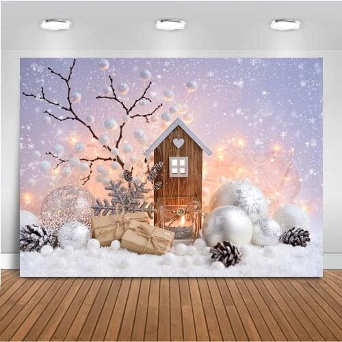 Snowflake backdrop for photocall Christmas Backgorund for photography Balls newborn baby backdrop for photobooth studio portrait