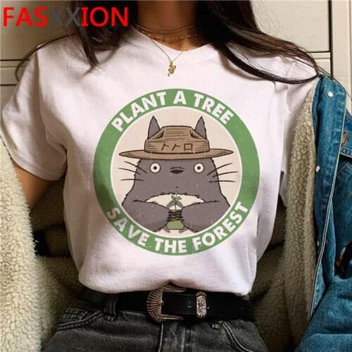Totoro Studio Ghibli tshirt t-shirt female kawaii streetwear couple casual 2021 t shirt harajuku tumblr