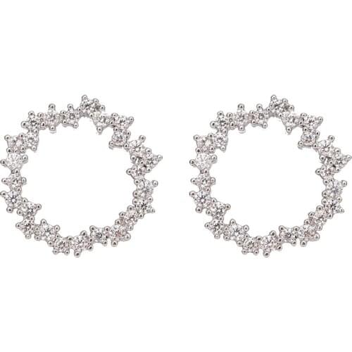 Bettyue Ingenious Round Shape Earring For Women Fashion Jewelry With Irregular Zirconia Design Noble Ornament Wedding Party Gift