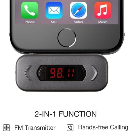 HandsFree FM Modulator Transmissor LCD Displayer FM Radio Calling Wireless Radio 3.5mm Jack Adapter for IOS Android Car Speaker