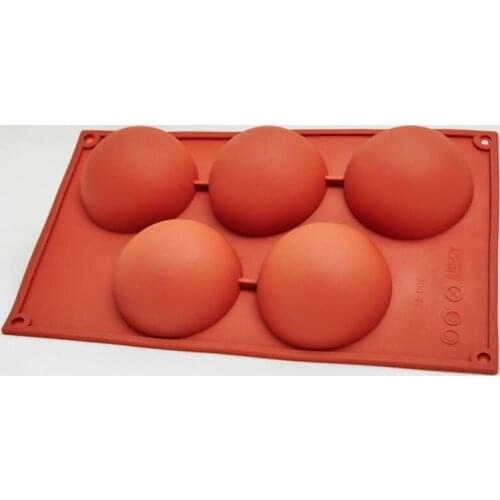 Cake Tool 1 pc 8 cm Dia x4cm Depth Semi Half Ball Hemisphere Silicone Baking Mold Cake Mould Round Muffin Cup Soap Fondant DIY