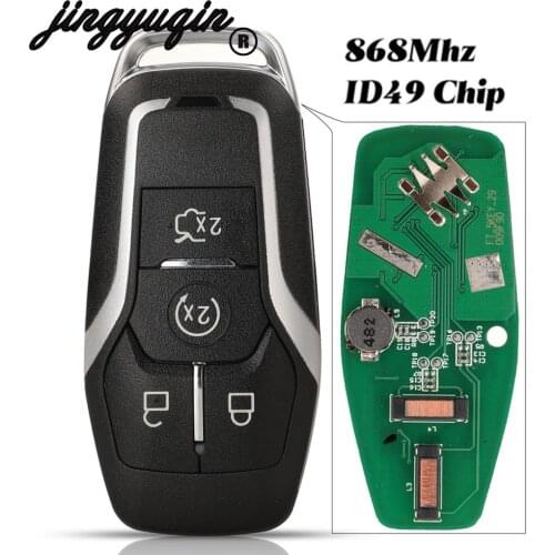 Jingyuqin 868MHz With ID49 Chip 4 Buttons Remote Control Key For Ford Mustang Edge Explorer Fusion Mondeo Kuka Car Key