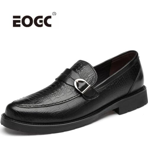 Quality Genuine Leather Men Oxfords Shoes Plus Size Slip On Office Casual Shoes Business Breathable Wedding Shoes Men