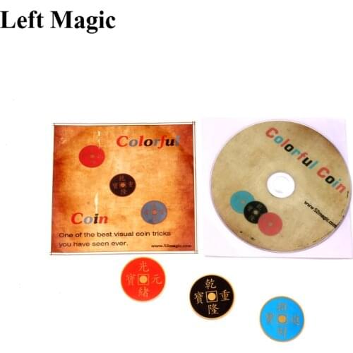 Colorful Coin 2.0 (Morgan Version) Magic Trick Flying Morgan Coins Copper Magnetic Trick Magic Props Mental Magic-Vintage magic