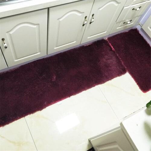 Kitchen Carpet Green Rugs Simple Solid Mat Thickening Doormat Entrance Door Rectangle Non-slip Carpet Bathroom Area Rug