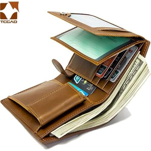 Brand Men Wallet PU Leather short With Zipper Coin Pocket Vintage Big carteiras masculina Male Short Money Purse Card Holder New