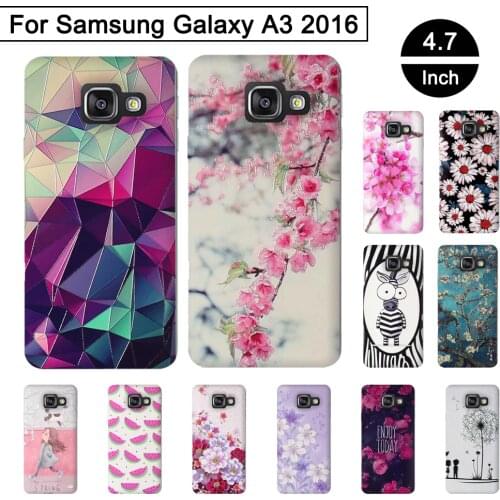 Soft Silicone Case for Samsung Galaxy A3 2016 A310 A310F SM-A310f Case 3D Relief Back Phone Cover for Samsung A3 2016 TPU Shells