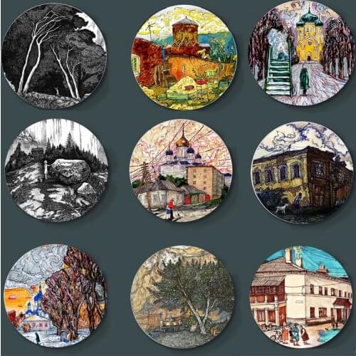 Ekaterina Maksimovna Proselkova Wall Plate European Style Art Plate Home Studio Decor European Decorative Plate Wall Crafts