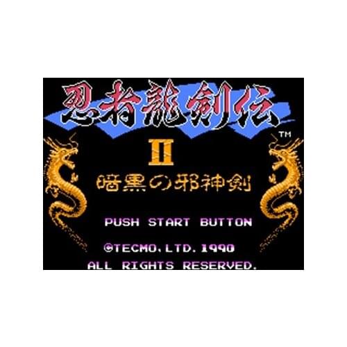 Ninja Ryuukenden 2 - Ankoku No Jashin Ken Region Free 60 Pin 8Bit Game Card For Subor Game Players