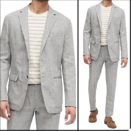 New Design Handsome Mens Tuxedos Smart Casual Bussiness Office Streetwear Blazer Party Wedding Prom Coat Jacket Pants 2 Pieces