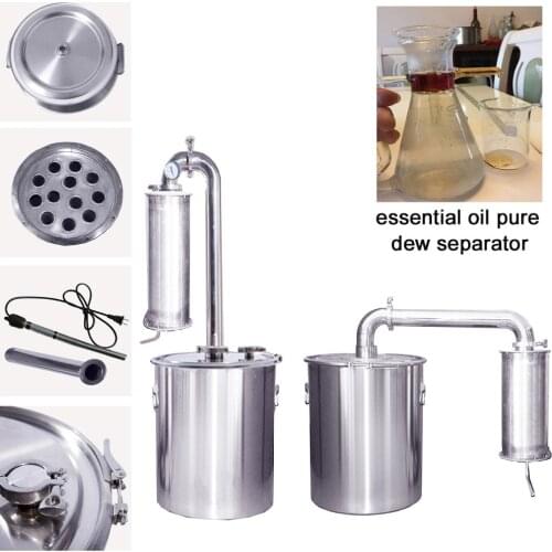 New Stainless 20L-150L Home Water Distiller Oil Alcohol White Spirit Moonshine Still w/Essential Oil Separator Brewing Kits