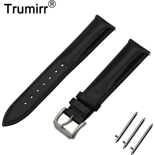 22mm Genuine Oil Leather Watch Band Quick Release Strap for Ticwatch Pro / Ticwatch 1 46mm Watchband Wrist Bracelet Black Brown