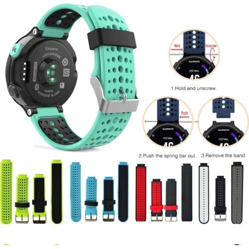 Soft Silicone WatchBand Strap for Garmin Forerunner 235 630 230 735 GPS Watch replacement Wristbands Bracelet Smart Accessories