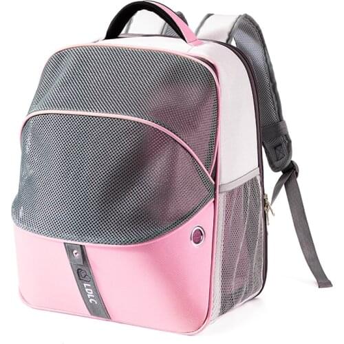 Cat Carrier Super Nice Front Extended Trapezoidal Mmesh Backpack Double Space Breathable Wear-Resistant With Self-Locking Zipper