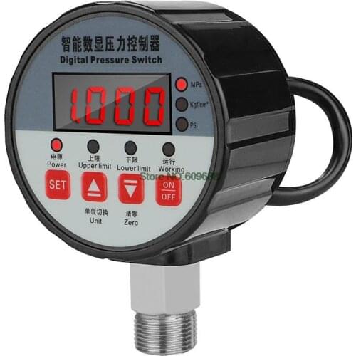 Digital Display Pressure Gauge Switch Vacuum Electric Contact Pressure Gauge Negative Pressure Pump Controller