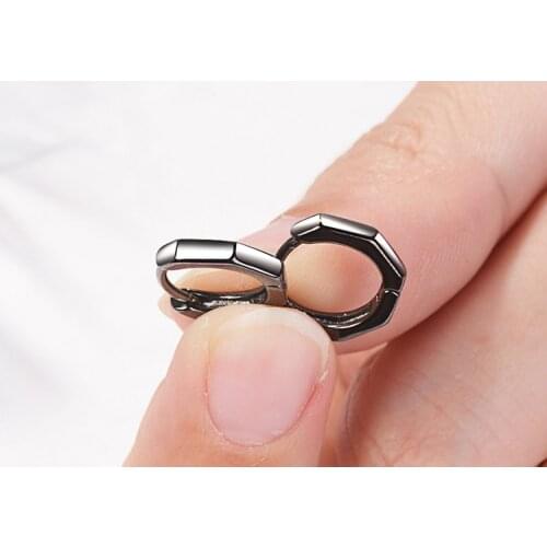 YH-ZL Simple 925 Sterling Silver Geometry Shaped Hoop Earrings For Women oorbellen pendientes