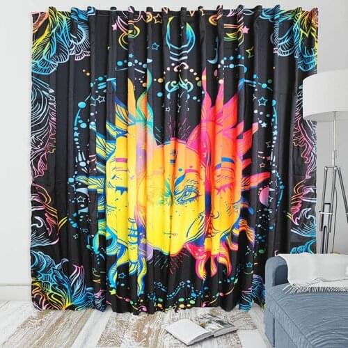 3D Velcro Curtains For The Room Living Room Hall Bedroom Decoration Hipple Sun Window Curtain Interior For Home Kitchen Shower