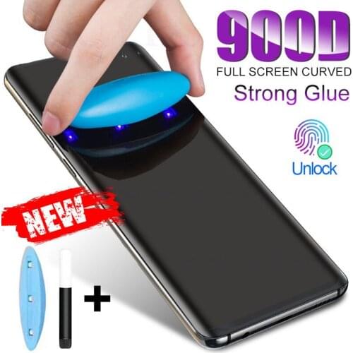 UV Tempered Glass For Huawei p30 p40 p20 pro lite Ultra Liquid Screen Protector For huawei mate 20 30 40 pro lite UV Glass Film