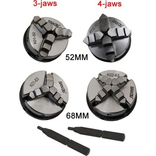 CNC Wood Lathe Chuck 3jaws 4jaws 50/63/80mm Chuck Accessory Connecting Rod for DIY Metal Processing Wood Lathe Tools