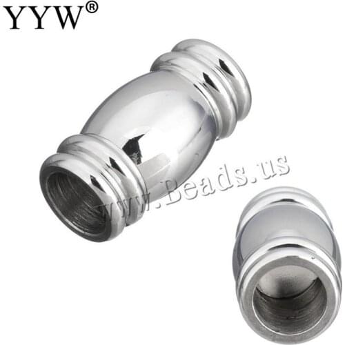 10pcs Stainless Steel 6mm Large Hole Spacer Beard Beads Paracord Knife Lanyard Jewelry Accessories Leather Bracelet Diy