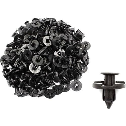 100Pcs Bumper Clips 8mm Plastic Rivet Fastener Mud Flaps Fender Push for NISSAN