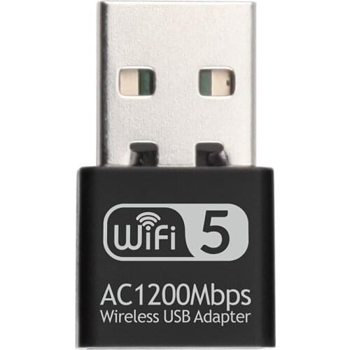 2.4Ghz 5.8Ghz USB Wireless WiFi AC Adapter Dual Band 1200Mbps Network Card Support 802.11B/G/N USB2.0 Wi-Fi Adapter