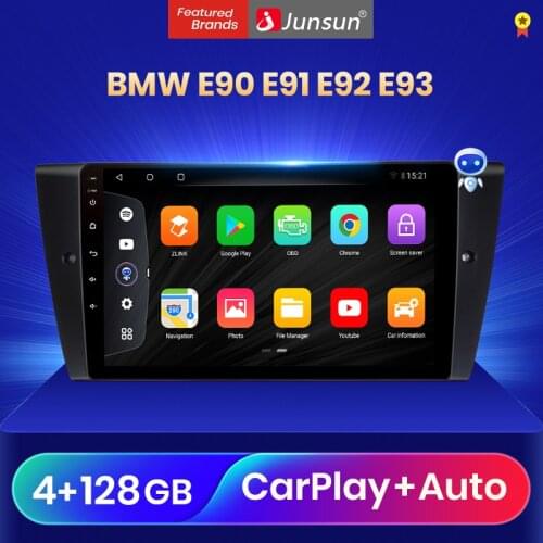 Junsun V3 Pro Qualcomm Android 10 Car Radio Multimedia Video Players For BMW E90 E91 E92 E93 3 Series CarPlay Auto 2 Din DVD