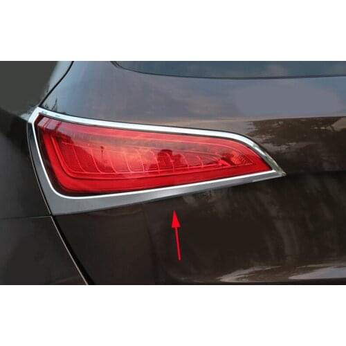 Car Accessories ABS Chrome Exterior Taillight Cover After Light Lamp Trims Protector Frame 2pcs For Audi Q5 2013 2014 2015 2016
