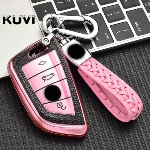 Car Key Case Cover Fob Suit For BMW 2 3 5 7 Series 6GT X1 X3 X5 X6 F45 F46 G20 G30 G32 G11 G12 F48 G01 F15 F85 F16 F86 Keychain